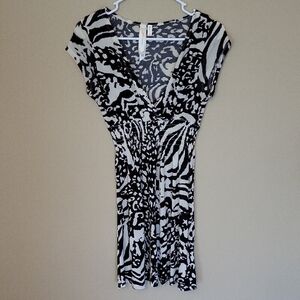 Cristinalove Zebra Print Black and White Blouse